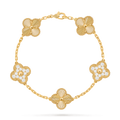 Bracelet Trèfle 5 Motifs — Doré