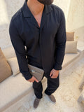 Chemise RIVÉ Lin Classique — Noir