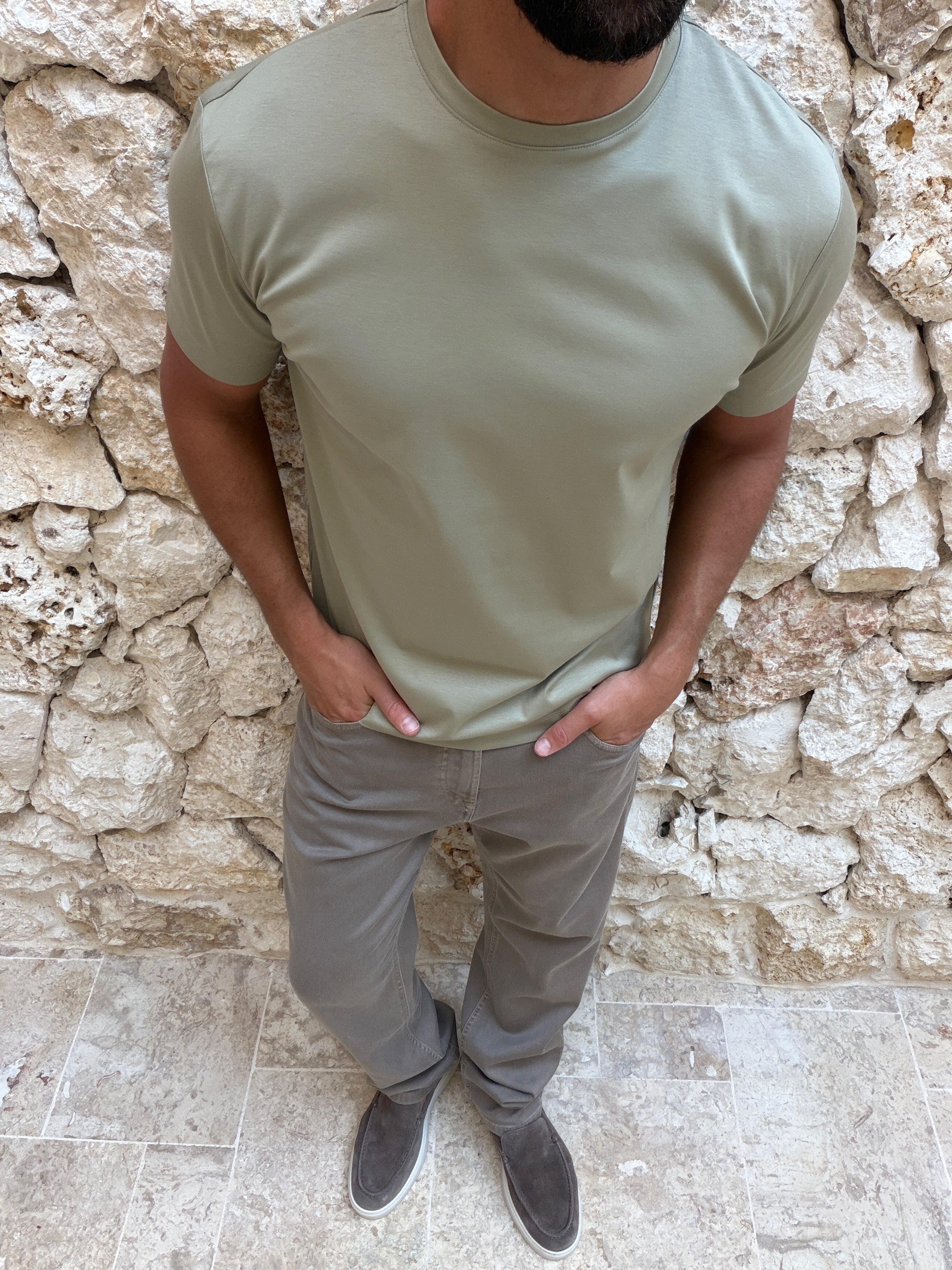 T-shirt Supima — Kaki
