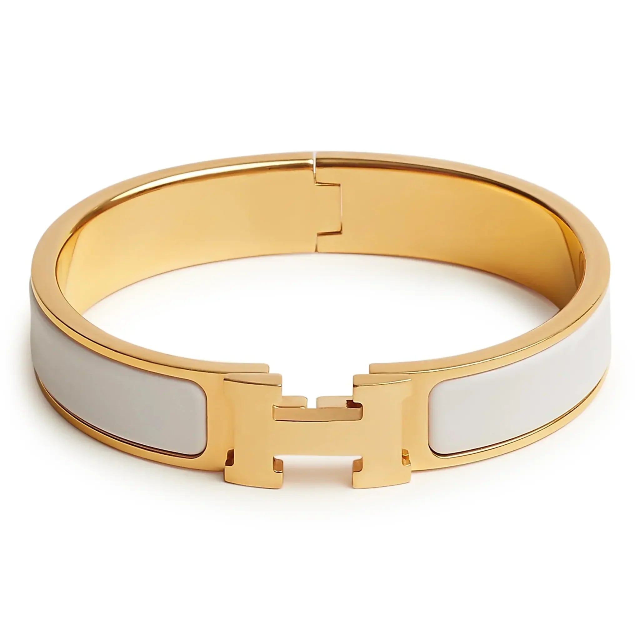 Bracelet Jonc Émail — Blanc Mat
