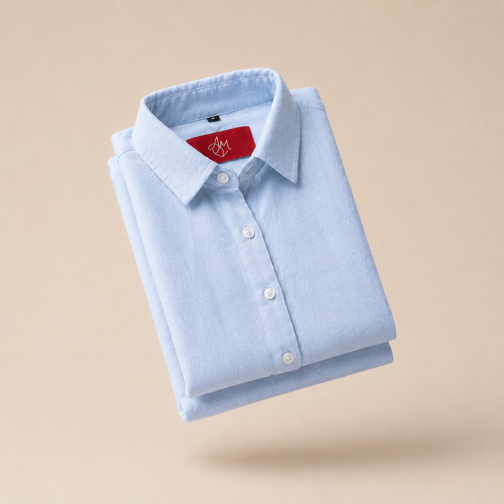 Chemise en Lin — Bleu Layette