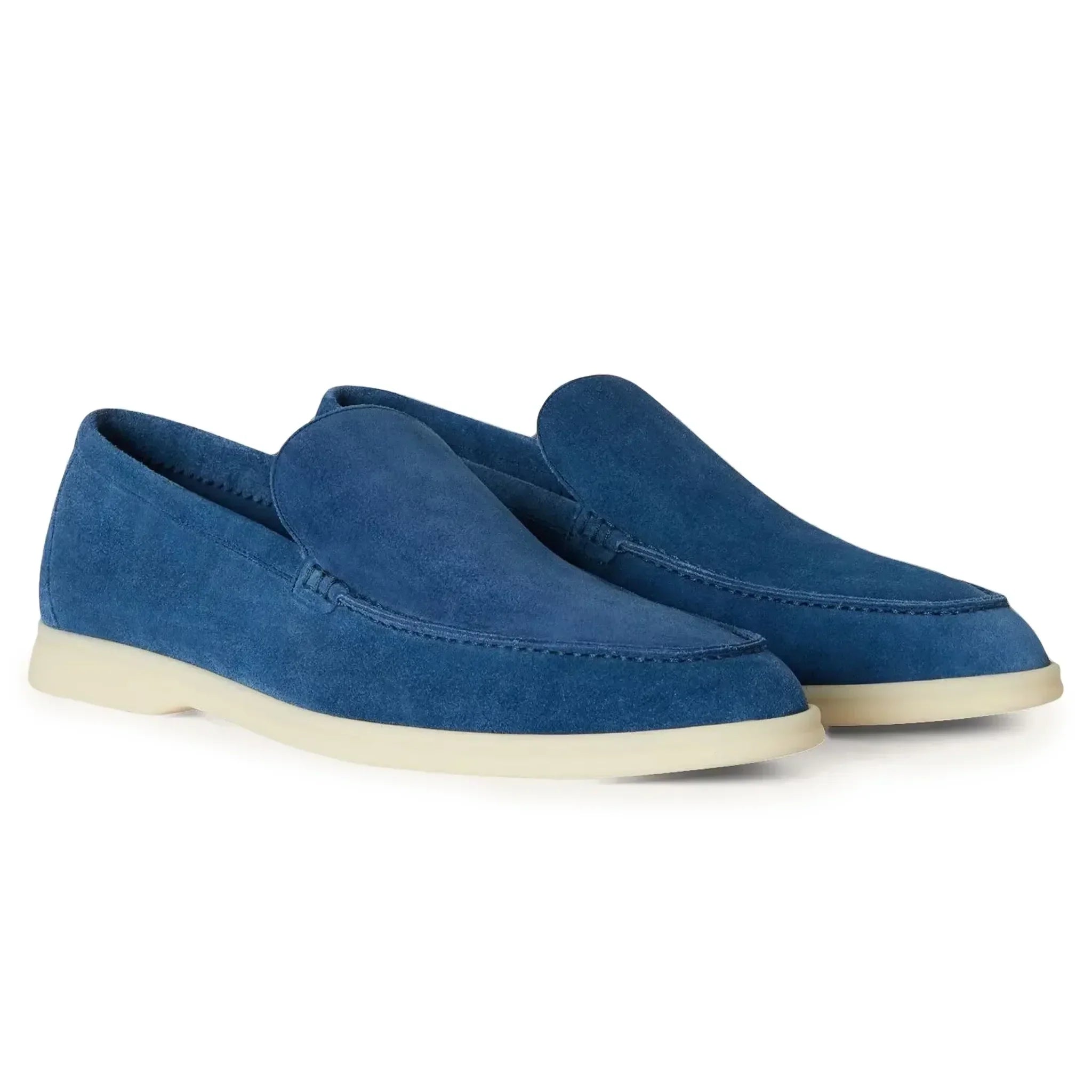 Mocassins Daim — Bleu Cobalt