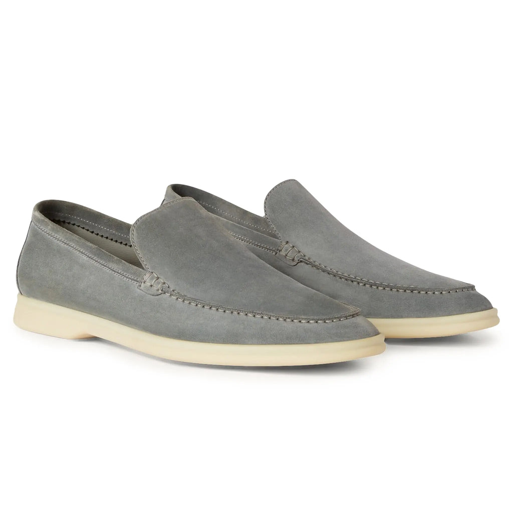 Mocassins Daim — Gris Perle