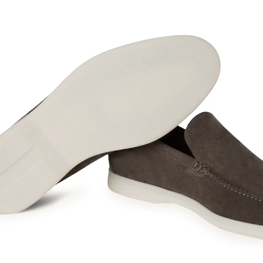 Mocassins Daim — Gris Taupe