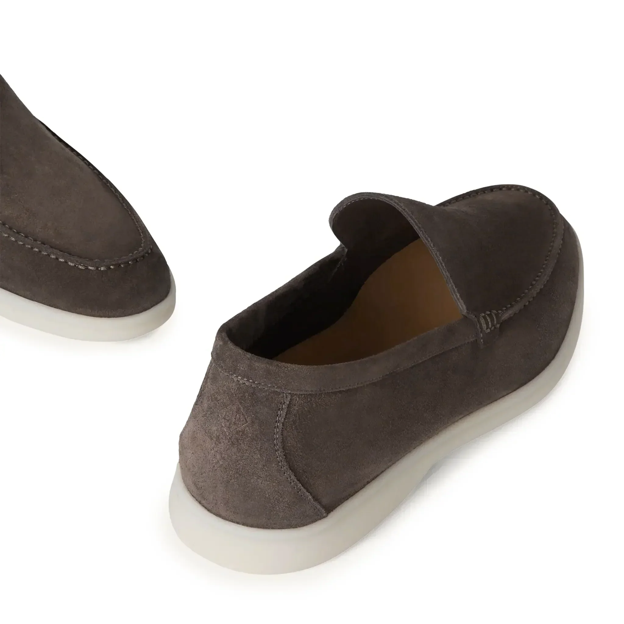Mocassins Daim — Gris Taupe