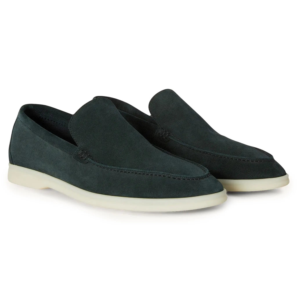 Mocassins Daim — Vert Foncé