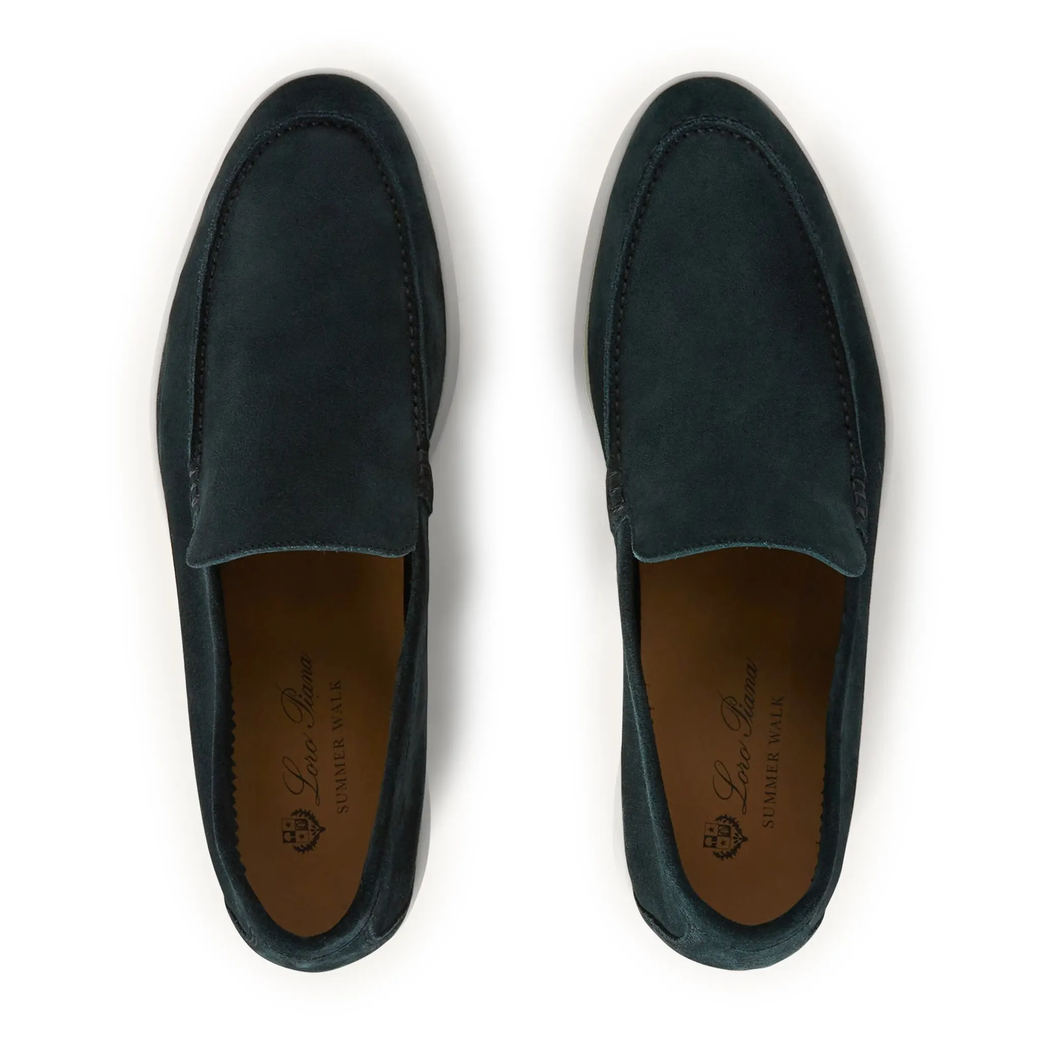 Mocassins Daim — Vert Foncé