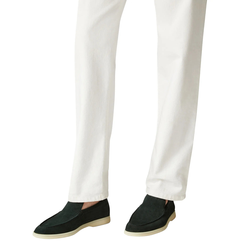 Mocassins Daim — Vert Foncé