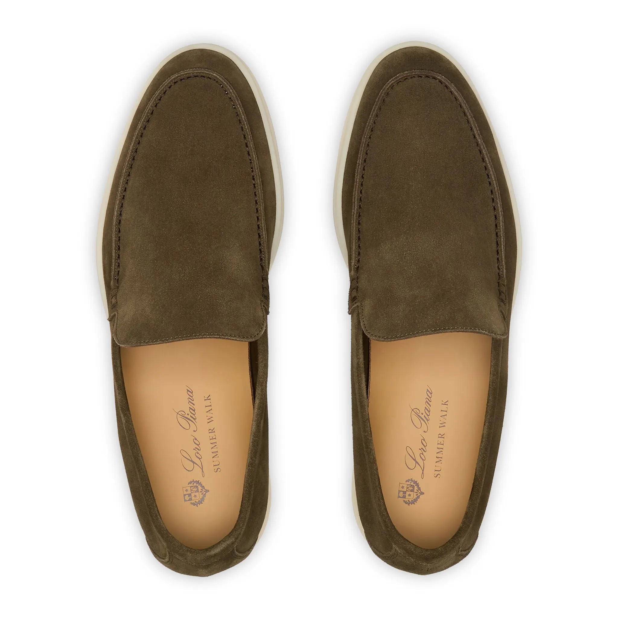 Mocassins Daim — Vert Mousse