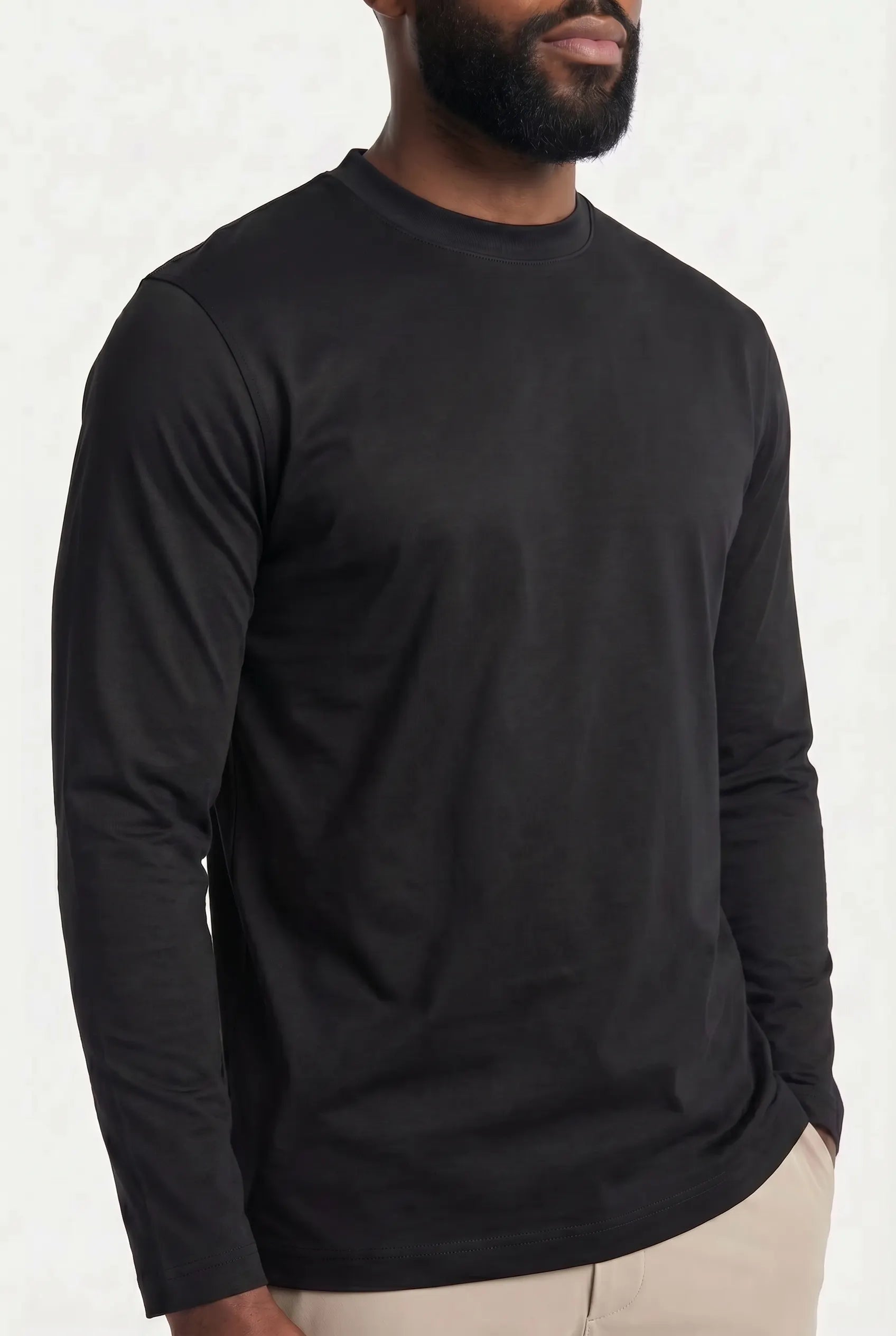T-shirt Manches Longues Luxe — Noir