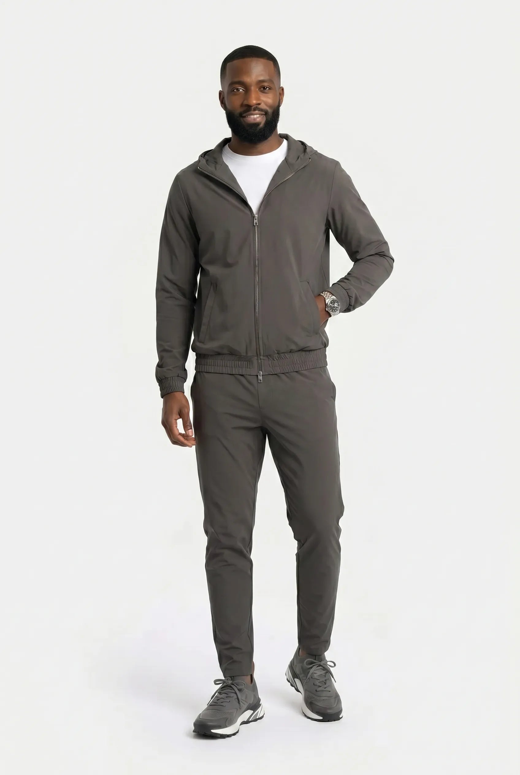Ensemble Signature à Capuche — Anthracite