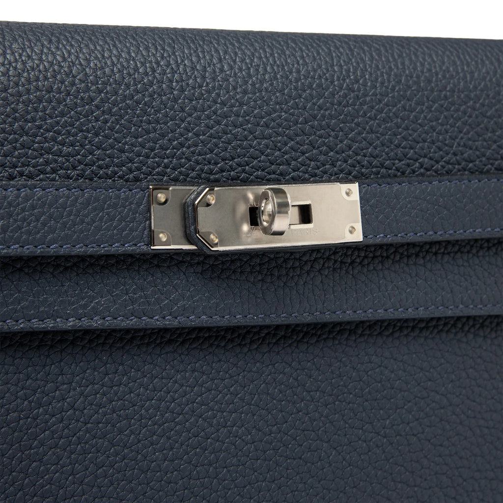 Pochette Cuir — Bleu Nuit