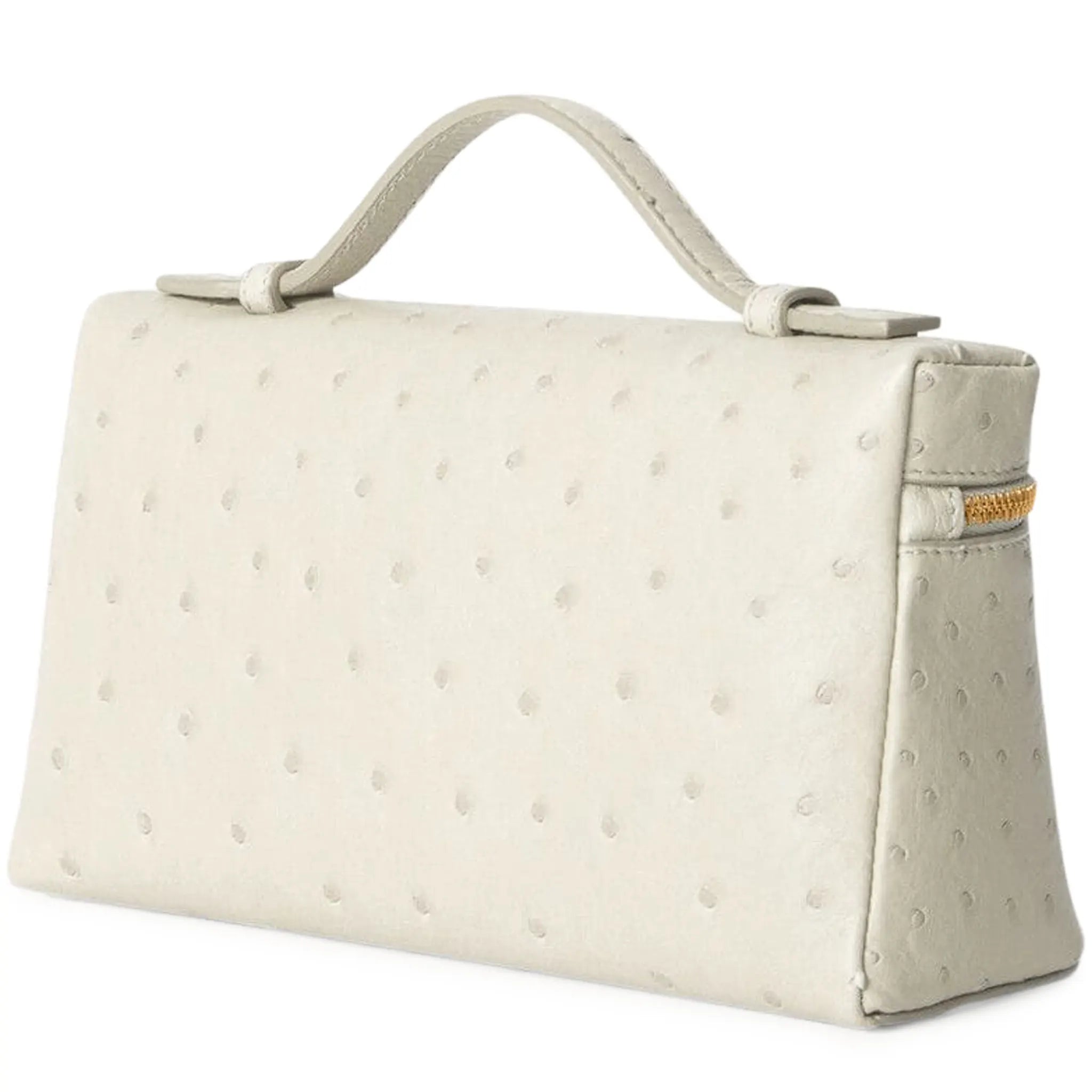 Sacoche Cuir Grainé — Blanc