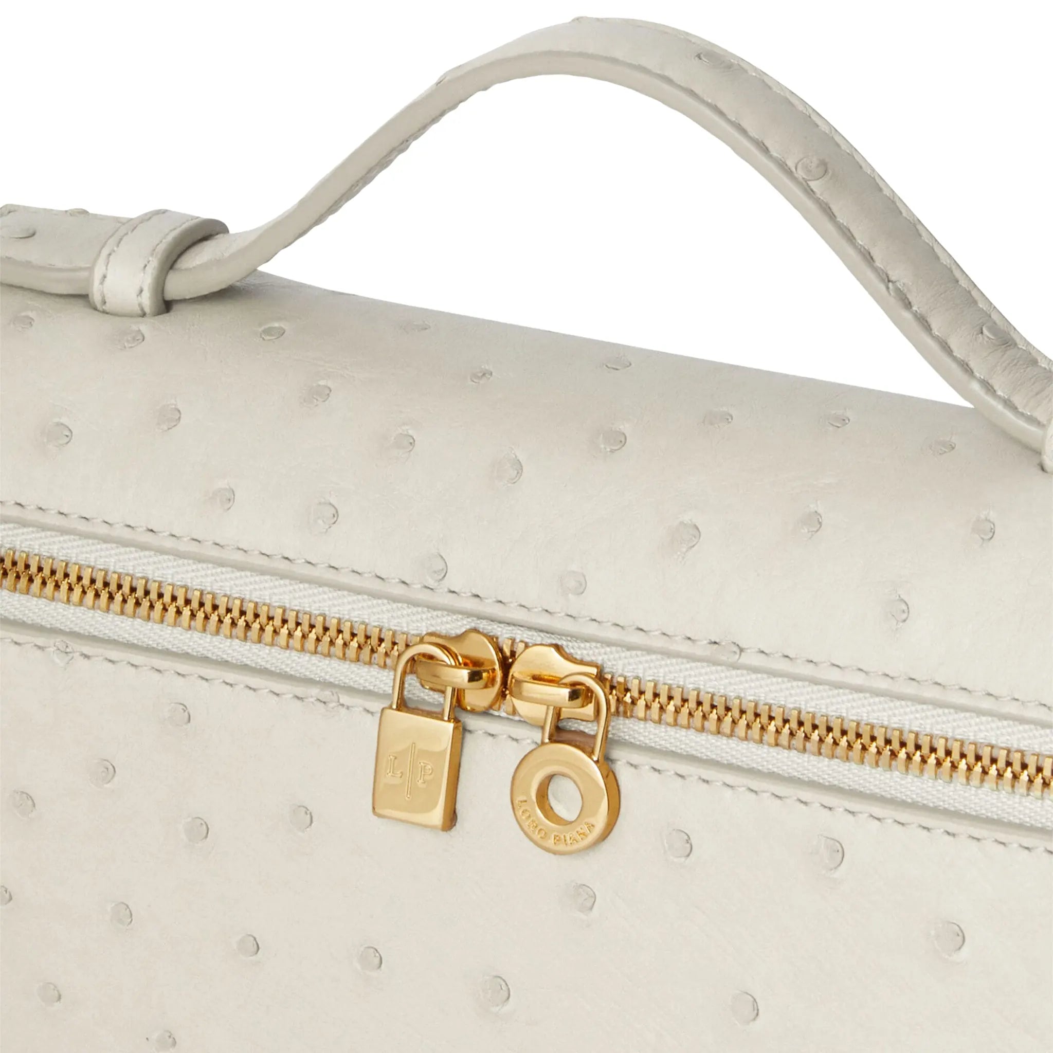Sacoche Cuir Grainé — Blanc