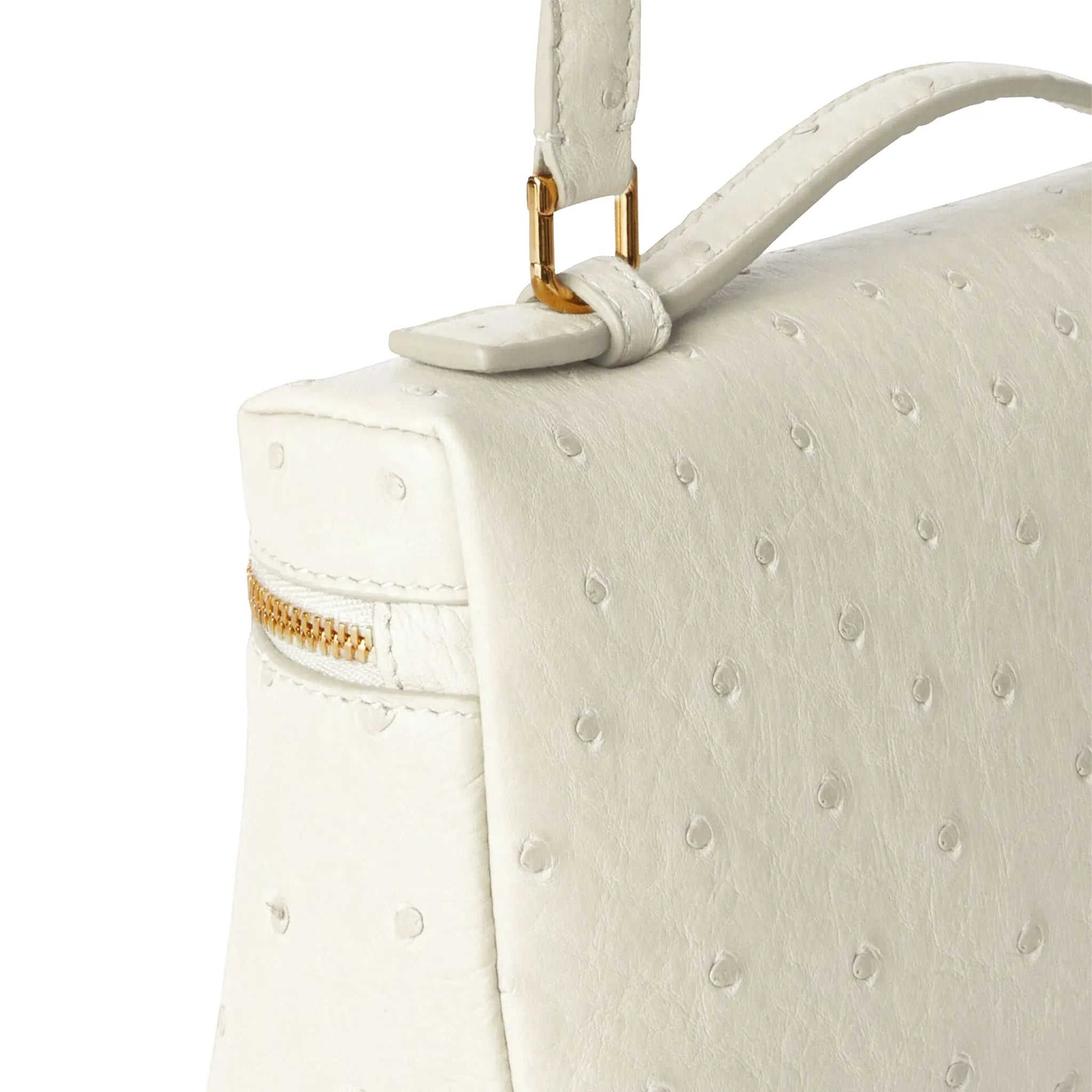 Sacoche Cuir Grainé — Blanc