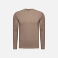 T-Shirt Manches Longues Satiné — Taupe