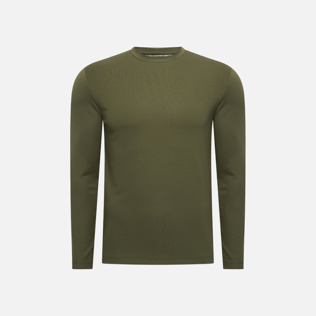 T-Shirt Manches Longues Satiné — Vert